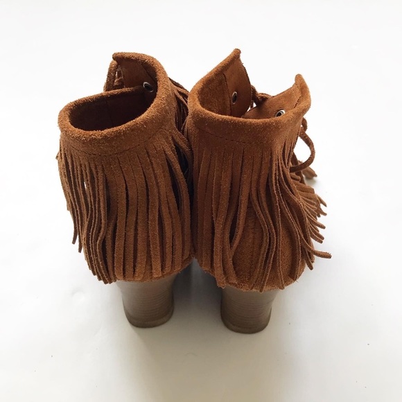 Minnetonka fringe platform short ankle boot Size 9 - Picture 8 of 10